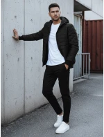 Pánska prechodná prešívaná bunda čierna FashionStreet TX4145