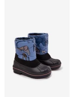 Dětské sněhule na suchý zip Lee Cooper LCJ-25-10-3774 modré
