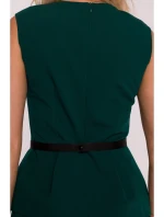 S427 Peplum šaty - zelené