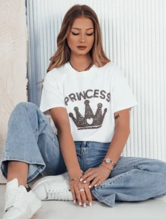 Dámske tričko PRINCY biele FashionStreet RY2390
