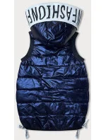 Dámska tmavomodrá rebrovaná bunda bez rukávov (16M9115-215) Dámska tmavomodrá rebrovaná bunda bez rukávov (16M9115-215)