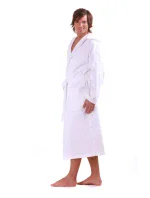 Unisex saunový župan s kapucňou 3150 biely - Vestis Unisex saunový župan s kapucňou 3150 biely - Vestis