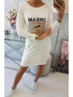 Šaty s potlačou Dream ecru