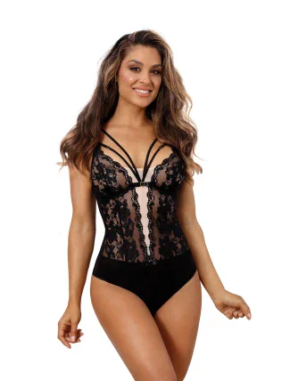 Dámske sexy body V-10110 Black s body - Axami Dámske sexy body V-10110 Black s body - Axami