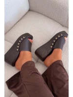 Dámske papuče na platforme 78-200 Tmavo hnedé - Stephan Paris Dámske papuče na platforme 78-200 Tmavo hnedé - Stephan Paris