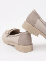 Módne dámske mokasíny Jasnobeżowy bez podpätku Módne dámske mokasíny Jasnobeżowy bez podpätku