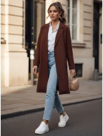 Dámsky dlhý hnedý kabát LINNORE oversize FashionStreet NY0705 Dámsky dlhý hnedý kabát LINNORE oversize FashionStreet NY0705