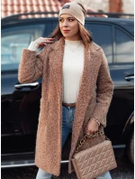 Dámsky kabát z jahňacej kože MOODLAY long beige FashionStreet NY0726