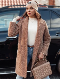 Dámsky kabát z jahňacej kože MOODLAY long beige FashionStreet NY0726