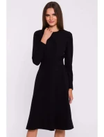 Roztiahnuté šaty S378 čierne - Stylove