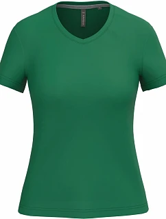 Kariban K 381 Dámske tričko s výstrihom do V 20.K381 kelly green