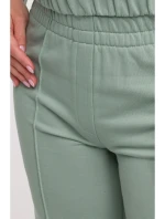 B296 Široké nohavice s prednými švami - mentolové