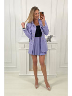 Elegantná súprava sak s fialovou sukňou