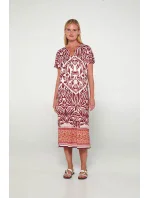 Vamp - Dlhé šaty s potlačou 20487 - Vamp Vamp - Dlhé šaty s potlačou 20487 - Vamp