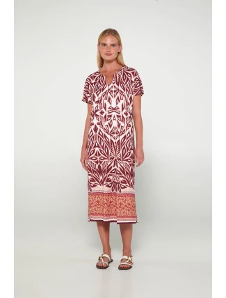 Vamp - Dlhé šaty s potlačou 20487 - Vamp Vamp - Dlhé šaty s potlačou 20487 - Vamp