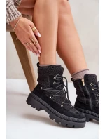 Botki Z Futerkiem Typu Baranek Czarne Merilana