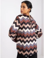 Blúzka DHJ BZ 12311.49P čierna a béžová