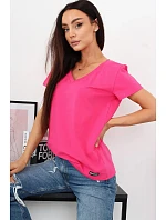 Dámske tričko s krátkym rukávom Serek brown - Off Pink