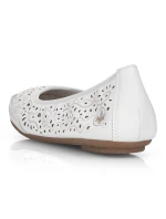 Pohodlná kožená poltopánka Rieker W RKR649 white
