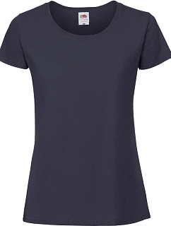 Fruit of the Loom Lady-Fit Iconic 195 T Dámske tričko z hustej bavlny 16.1424 tmavomodrá