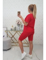 Súprava top+legíny červená