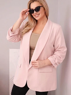 Dámska bunda nadmernej veľkosti Elegant Powder Pink