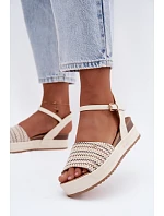 Dámske sandále na platforme Wrangler 20261076.99Q Light Beige