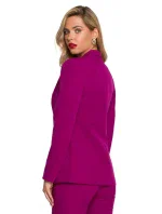 K141 Sako s dvojitým vreckom a klopou - rubínové K141 Sako s dvojitým vreckom a klopou - rubínové