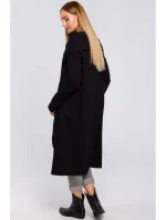 M477 Asymetrická tunika so širokým golierom - čierna