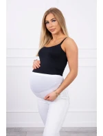 Dámske tehotenské džínsové nohavice 2671-1 Biela - Kesi