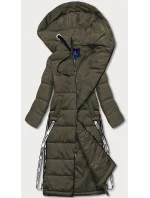 Dámska dlhá páperová bunda khaki (AG3-3038) Dámska dlhá páperová bunda khaki (AG3-3038)