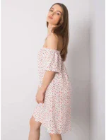 Šaty D73771M30145G bielej a červenej