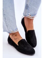 Semišové pohodlné mokasíny Black Giovana