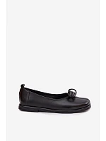 Dámske kožené poltopánky 379 black - Zazoo