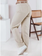 Dámske manšestrové nohavice WELVIA light beige FashionStreet UY2302