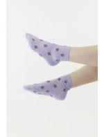 Veselé ponožky 889 fialové s hroznom