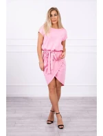 Šaty s obálkovým spodným dielom vo svetlo ružovej farbe Šaty s obálkovým spodným dielom vo svetlo ružovej farbe