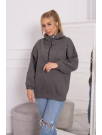 Mikina s kapucňou v grafitovej farbe