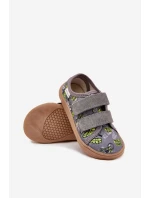 Kapcie Barefoot Chłopięce Z Grafiką Milami Szare Saphira