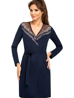 Dámsky župan Jasmine Dark Blue - Donna