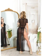 Dámske sexi plážové šaty zo sieťoviny s XXL rozparkom 210221 black - Koucla Dámske sexi plážové šaty zo sieťoviny s XXL rozparkom 210221 black - Koucla