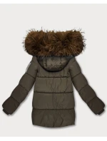 Pérová bunda s kapucňou khaki (KK60610) Pérová bunda s kapucňou khaki (KK60610)