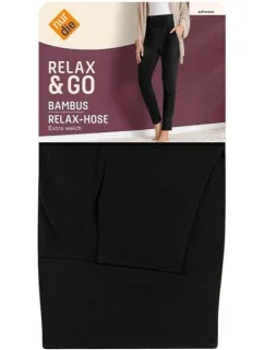 Dámske bambusové nohavice NUR DIE BAMBUS RELAX PANTS - NUR DIE - čierna