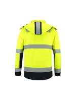 Pánska dvojfarebná softshellová bunda Rimeck EN ISO 20471 M MLI-T5297 fluorescenčná žltá