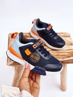 Nízke detské športové topánky s pamäťovou penou Big Star LL374215 Navy Blue