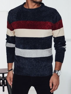 Pánsky pruhovaný tmavomodrý sveter FashionStreet WX2240