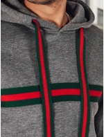 Pánska tmavosivá mikina FashionStreet BX5937
