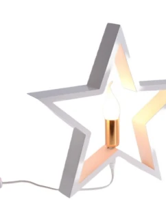 DEKORATÍVNA HVIEZDA S LED OSVETLENÍM 35CM BIELA