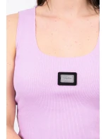 Rebrovaná blúzka s trblietkami fialová