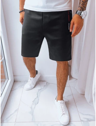 Pánske čierne teplákové šortky FashionStreet SX2227